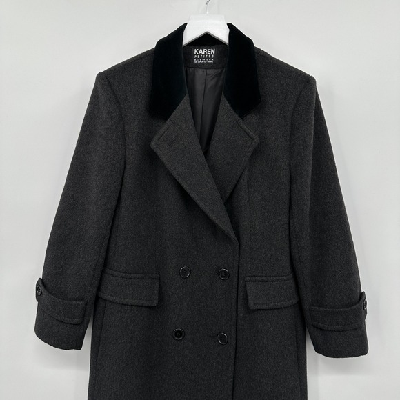 Vintage 60s Double Breasted Overcoat Womens M L Wool Cashmere USA Quiet Luxury - Picture 4 of 14